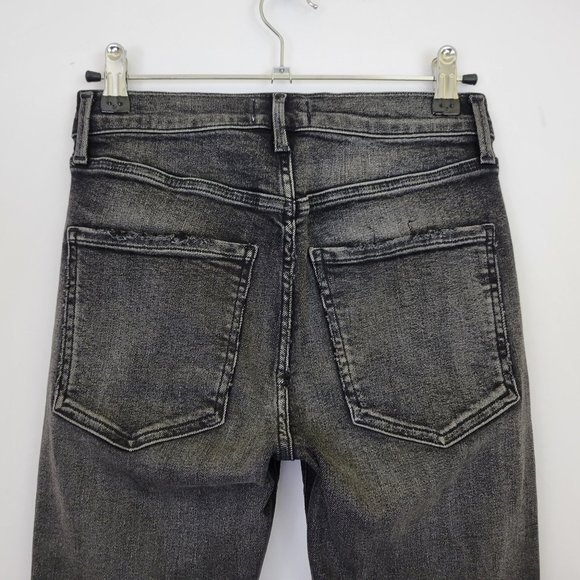 AgoldE Sophie High Rise Skinny Distressed Jean in Silence, Dark Grey - Picture 7 of 13